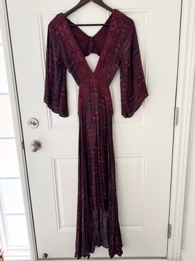 ECOTE URBAN OUTFITTERS Boho cutout dress with crochet detail and high low hem 4
